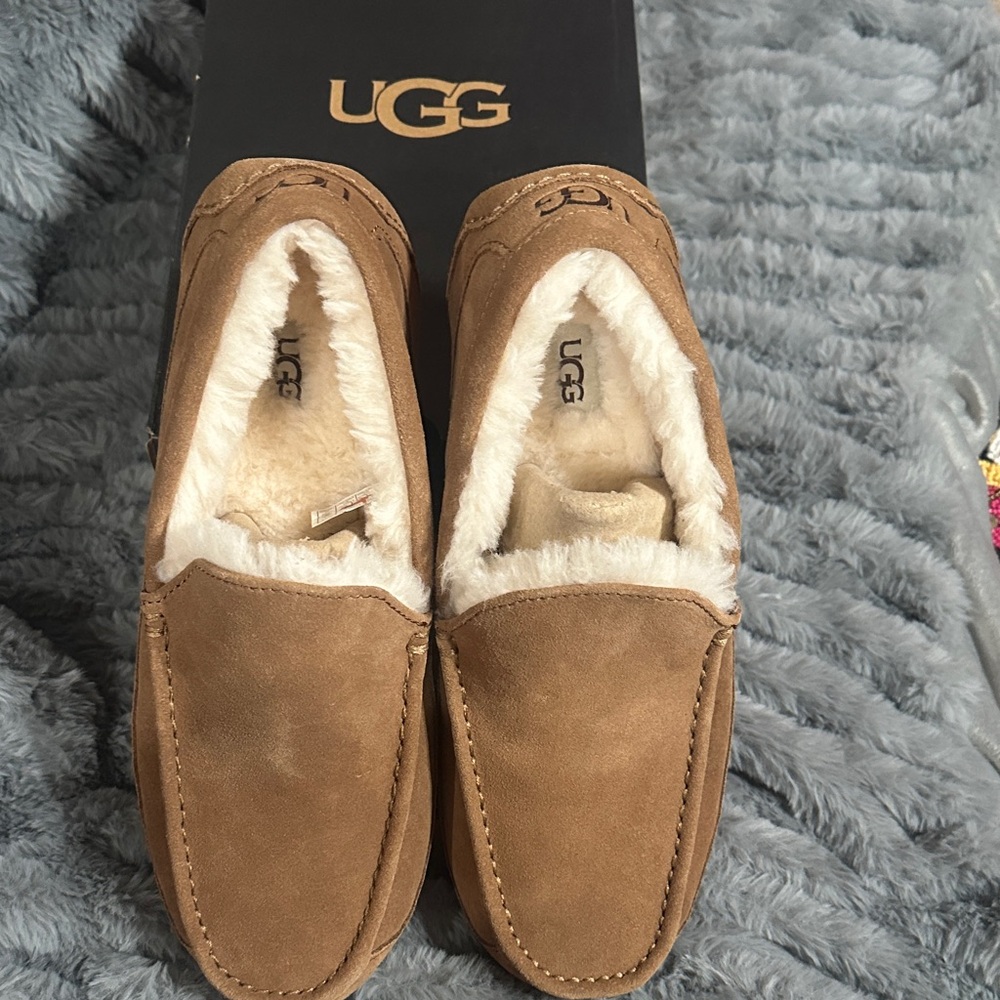UGG Men's Brown Suede Slip-Ons